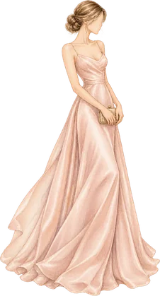 Vestido largo rosa